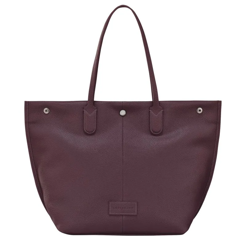Essential L Tote bag Eggplant - Leather