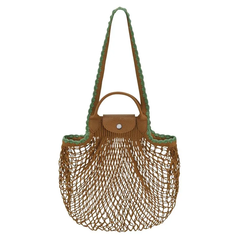 Le Pliage Collection L Mesh bag Tobacco - Canvas