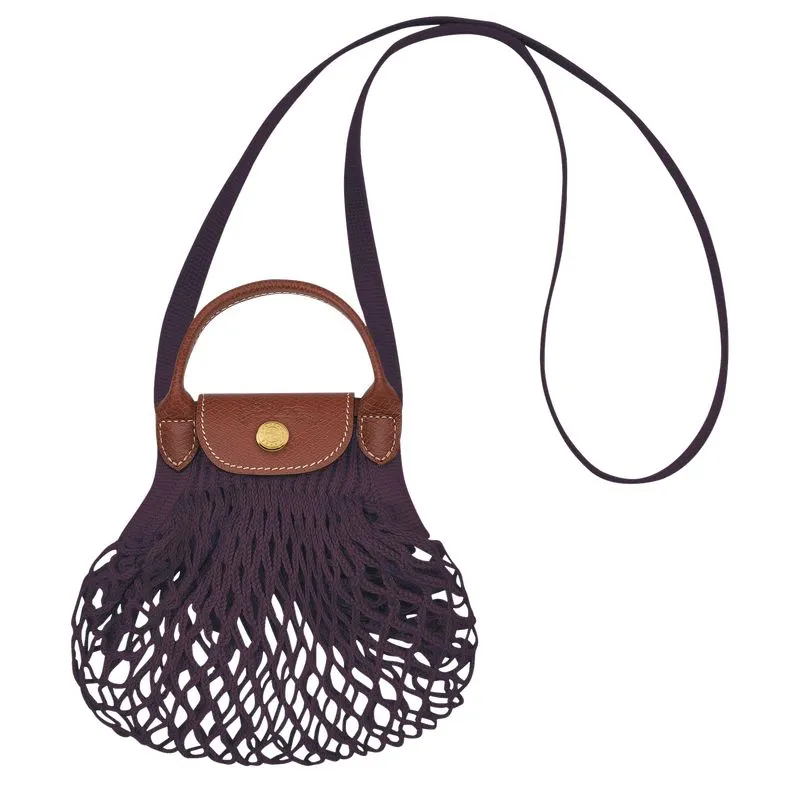 Le Pliage Filet XS Mesh bag Eggplant - Canvas