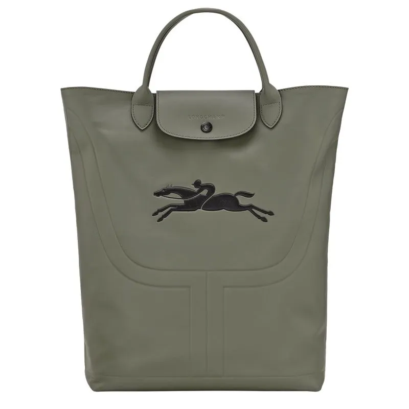 Le Pliage Xtra M Boots bag Khaki - Leather