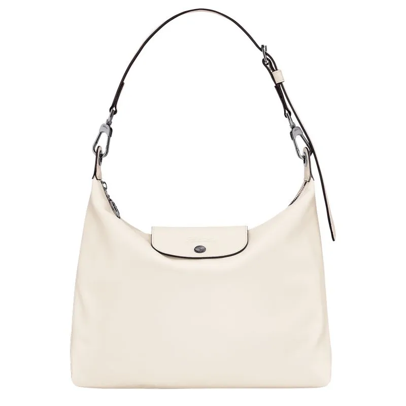 Le Pliage Xtra M Hobo bag Ecru - Leather