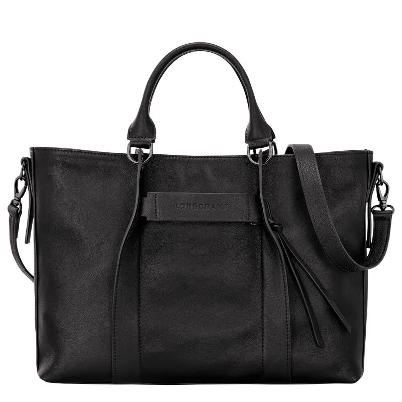 Longchamp 3D L Handbag Black - Leather