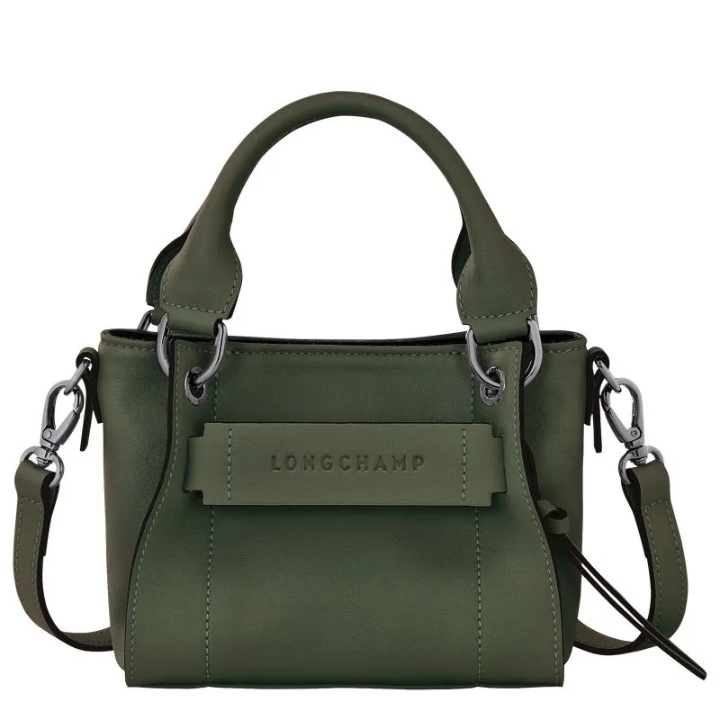 Longchamp 3D XS Handbag Khaki - Leather