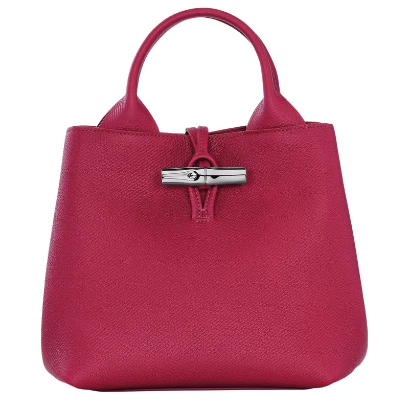 Le Roseau S Handbag Beetroot - Leather