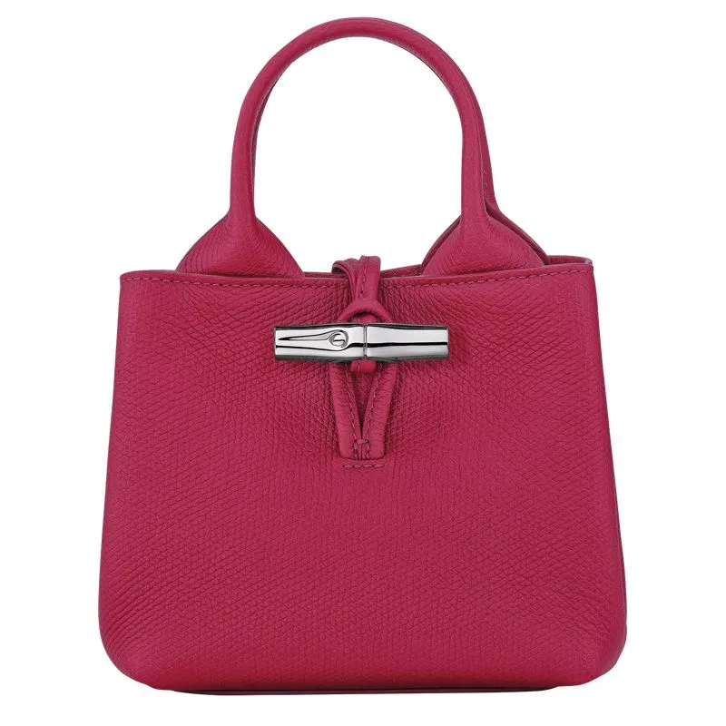 Le Roseau XS Handbag Beetroot - Leather