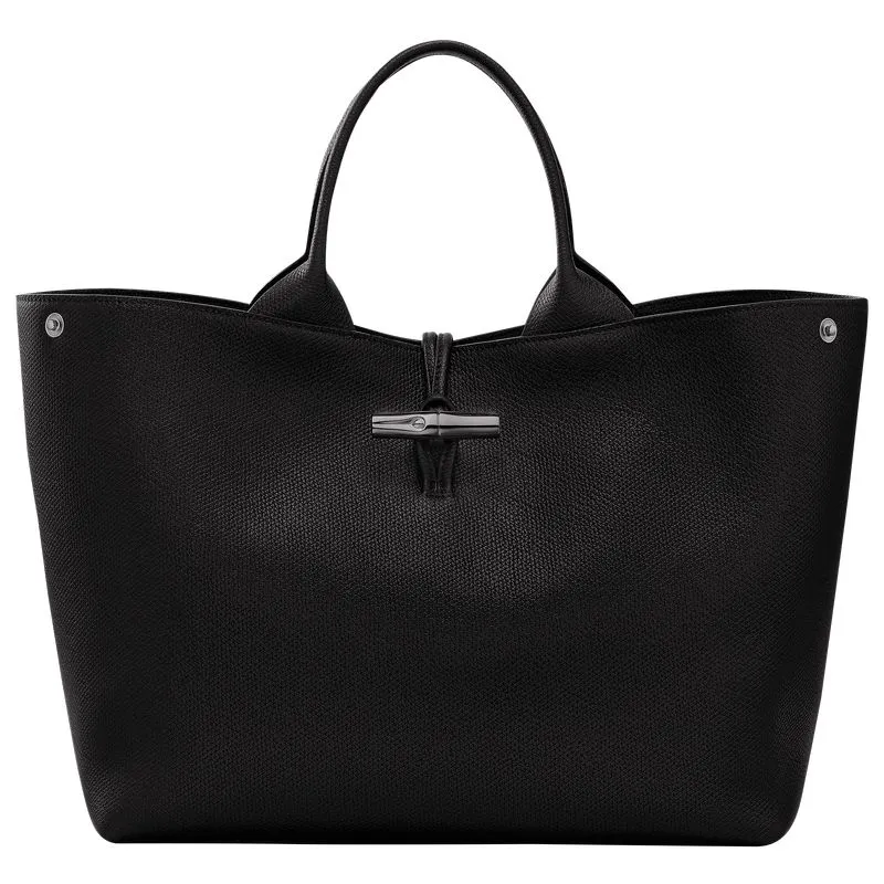 Le Roseau L Handbag Black - Leather