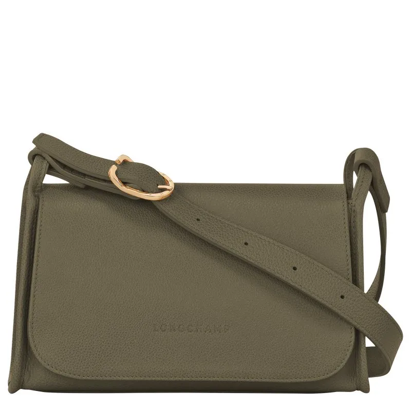 Le Foulonné M Crossbody bag Khaki - Leather