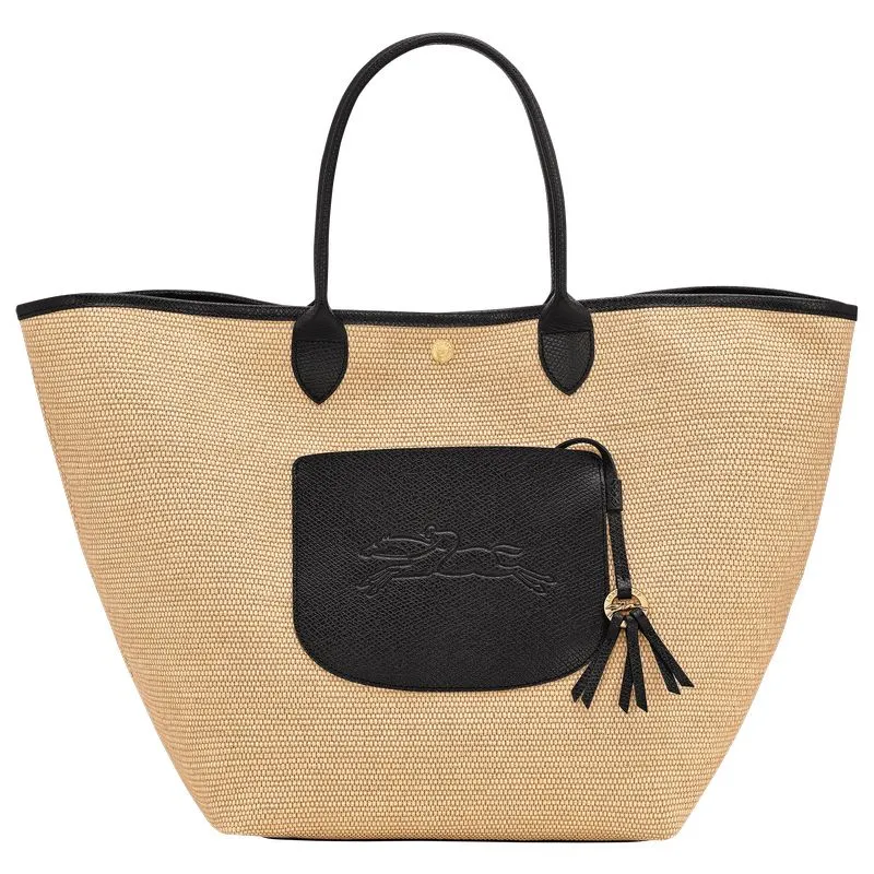 Le Pliage Collection L Basket bag Black - Canvas