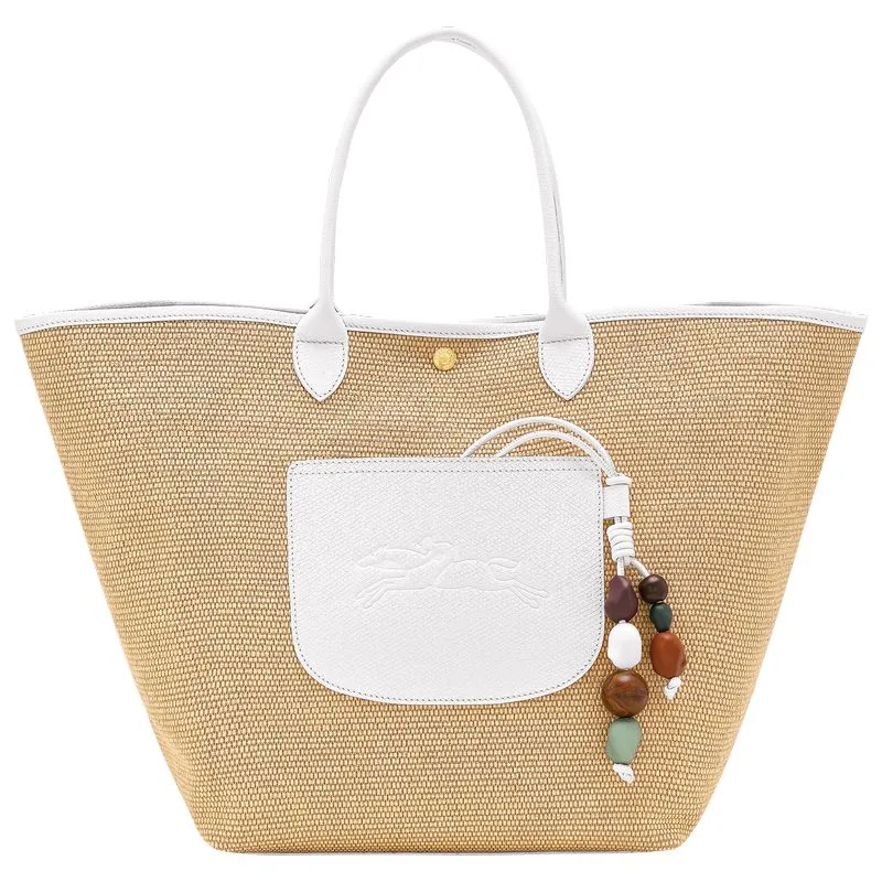 Le Pliage Collection M Basket bag White - Canvas