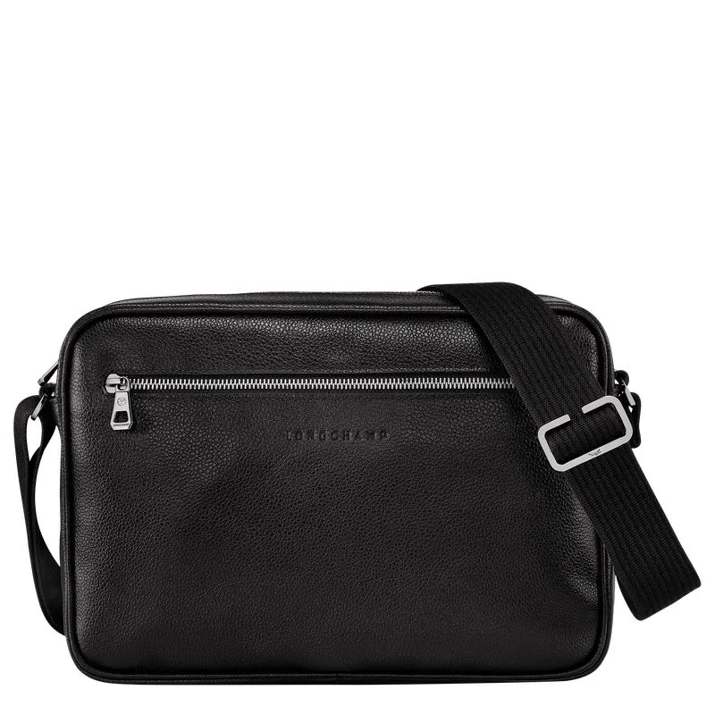 Le Foulonné M Camera bag Black - Leather
