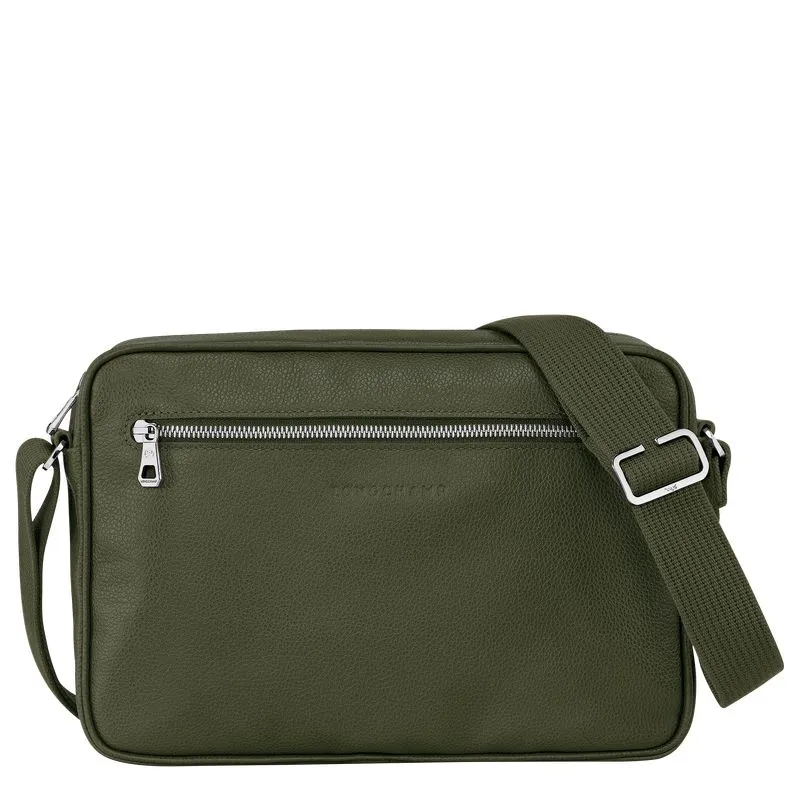 Le Foulonné M Camera bag Khaki - Leather