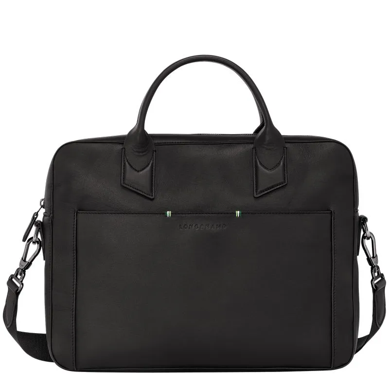 Longchamp sur Seine Briefcase Black - Leather