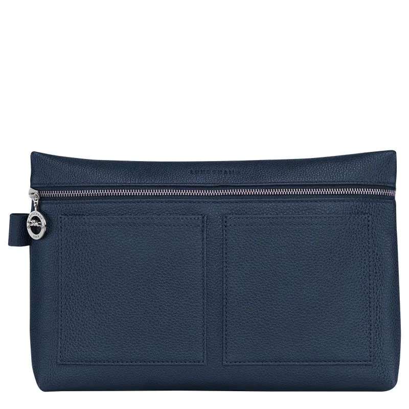 Le Foulonné Toiletry case Navy - Leather