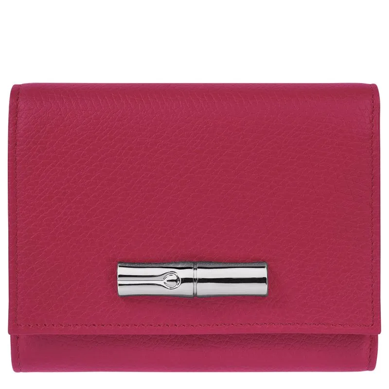 Le Roseau Wallet Beetroot - Leather