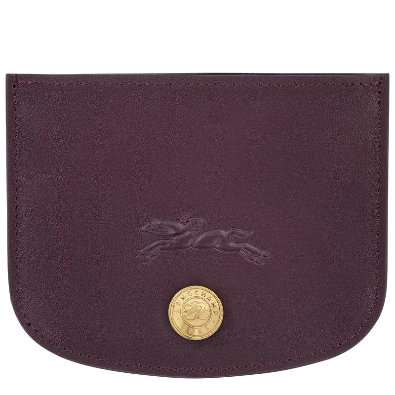 Épure Card holder Eggplant - Leather