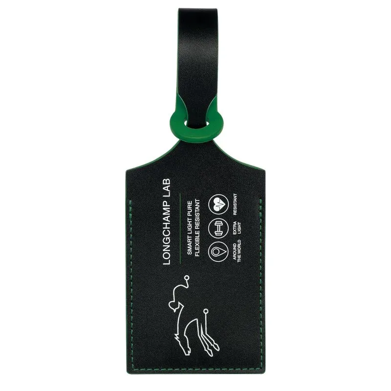 LGP Travel Luggage tag Black/Green - Leather