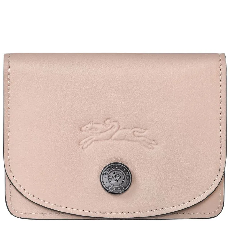 Le Pliage Xtra Card holder Nude - Leather