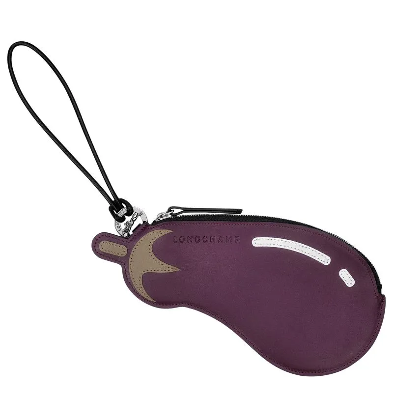 Longcharm Eggplant clutch Eggplant - Leather