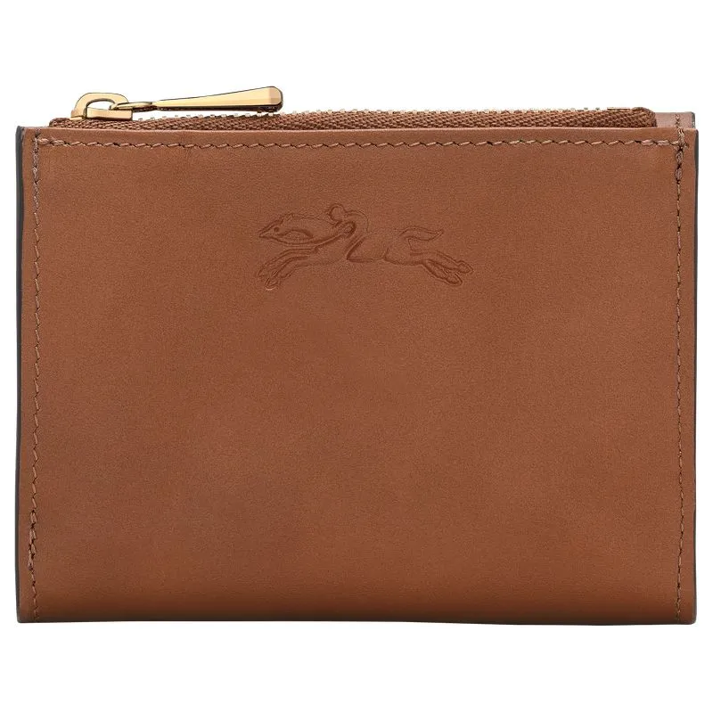 Épure Compact wallet Cognac - Leather