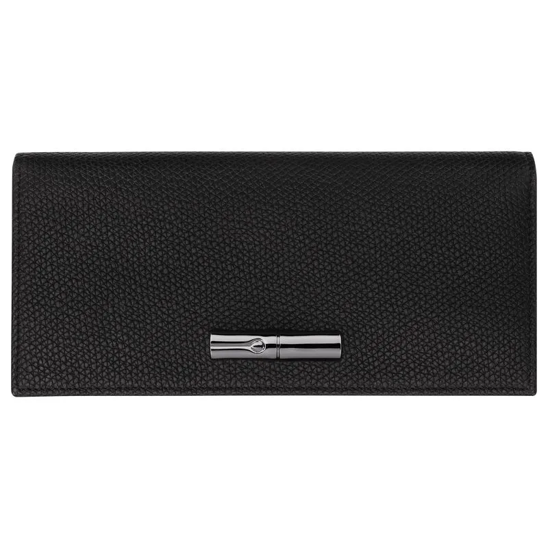 Le Roseau Long continental wallet Black - Leather