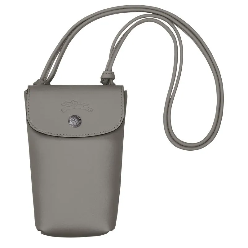 Le Pliage Xtra Phone case with leather lace Turtledove - Leather