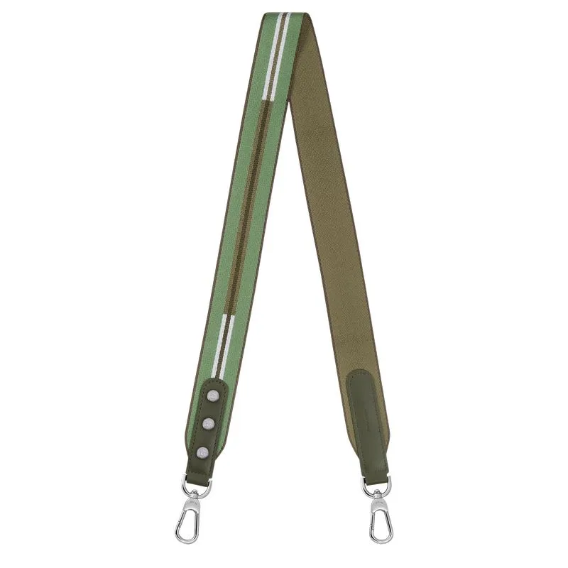 Longchamp Rayures Shoulder strap Artichoke - Canvas