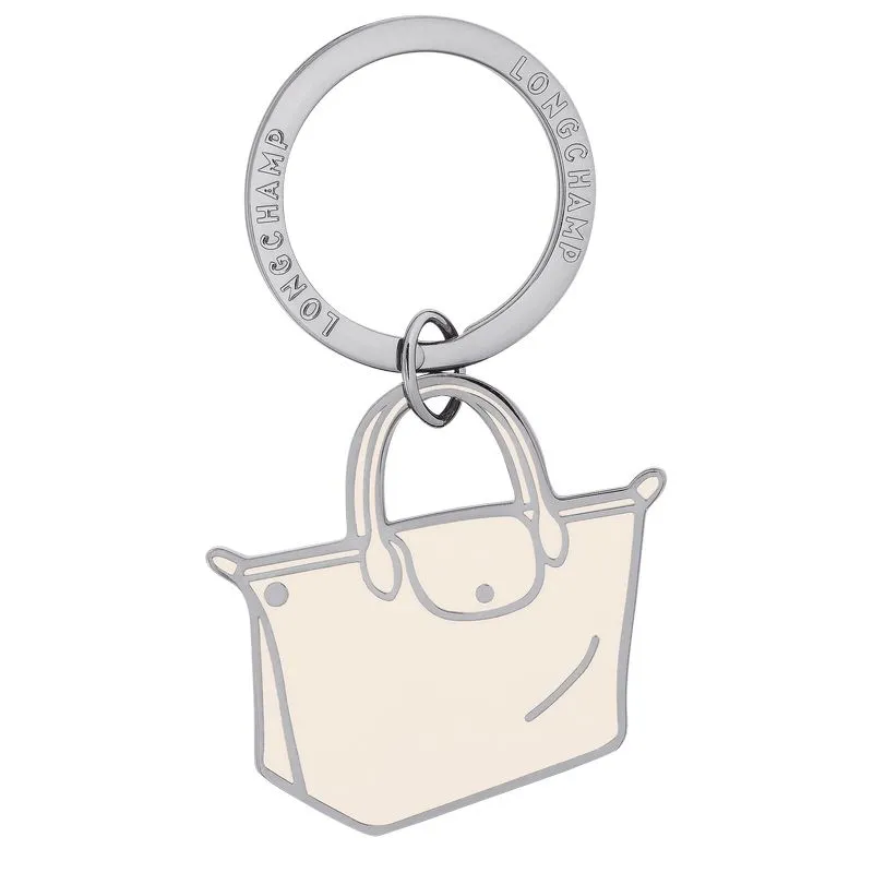 Le Pliage Key rings Ecru - Metal