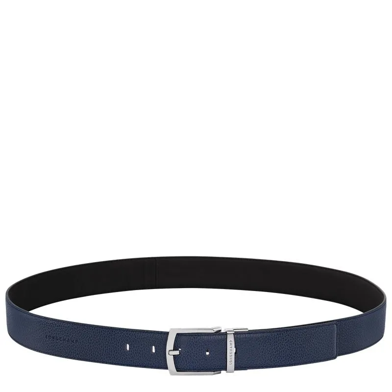 Le Foulonné Men's belt Navy/Black - Leather