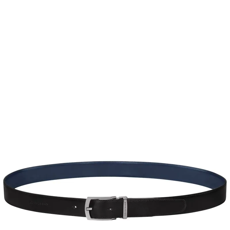 Delta Box Men's belt Black/Navy - Leather