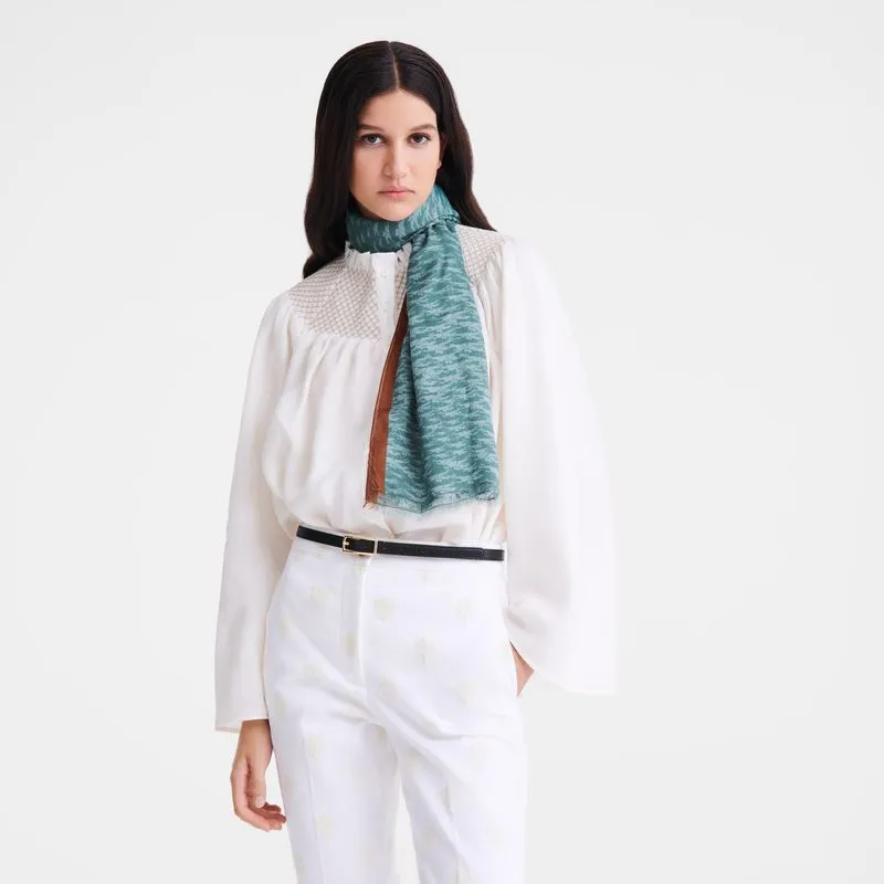 Chevaux Stole Eucalyptus - Horse print