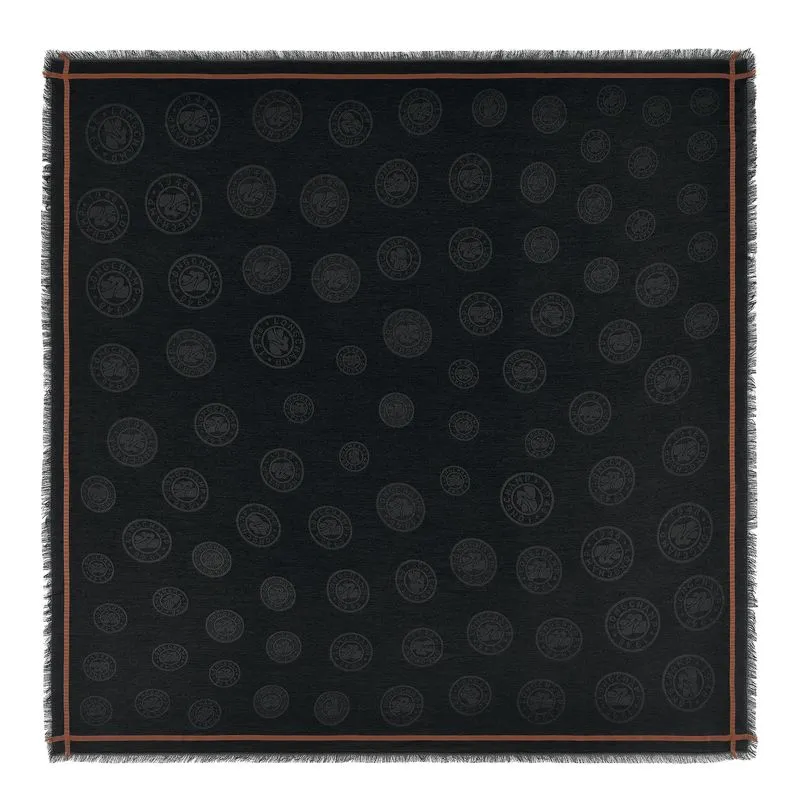 La Médaille Longchamp Shawl Black - Cotton blend