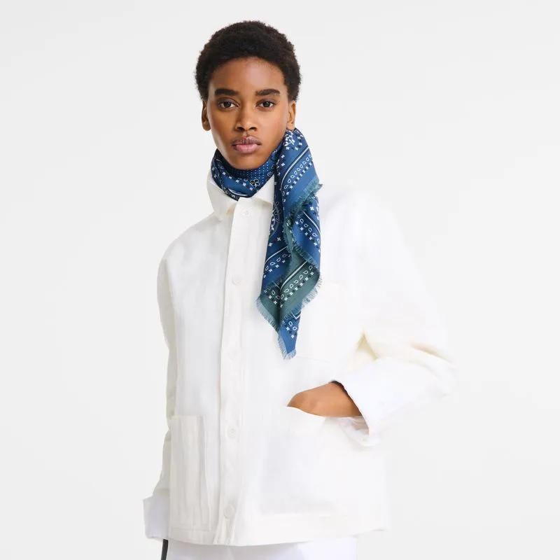 French Bandana Stole Atlantic/Oregano - OTHER