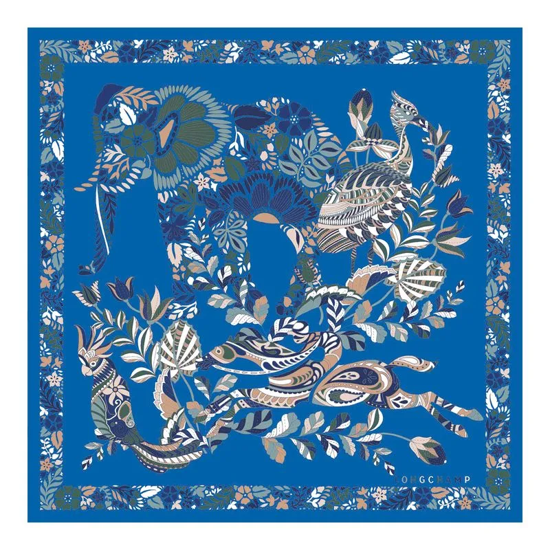 Forêt Longchamp Silk scarf 50 Atlantic - Silk