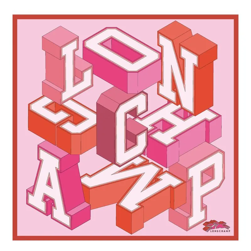 Longchamp University Silk scarf 70 Ballerina - Silk