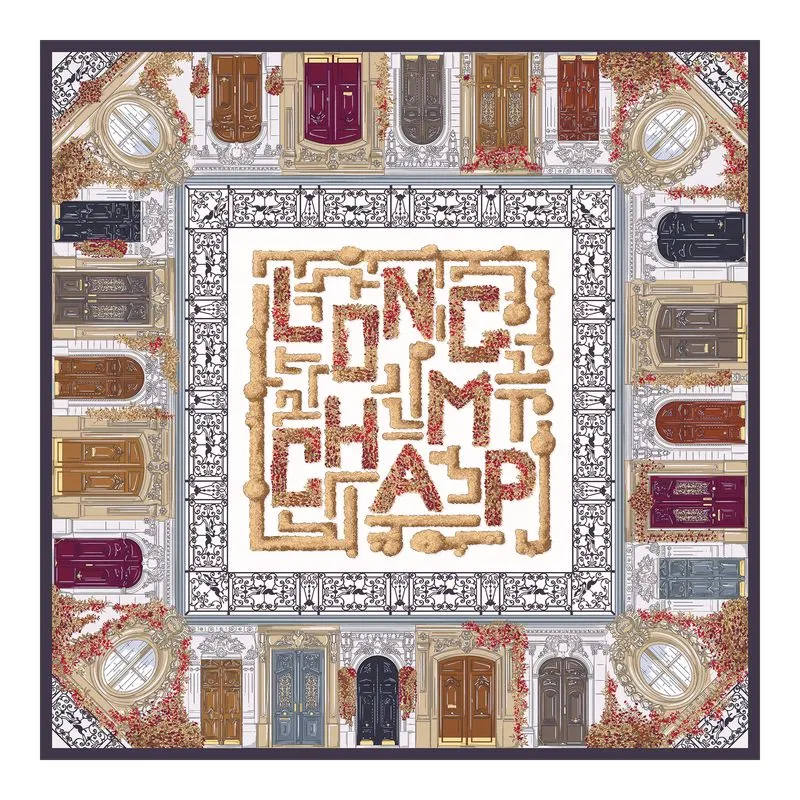 Jardin Parisien Silk scarf 90 Ebony - OTHER