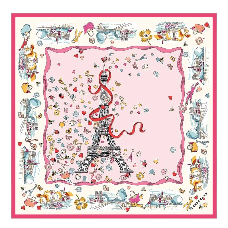 Equestrian Tower Silk scarf 50 Marshmallow - Silk