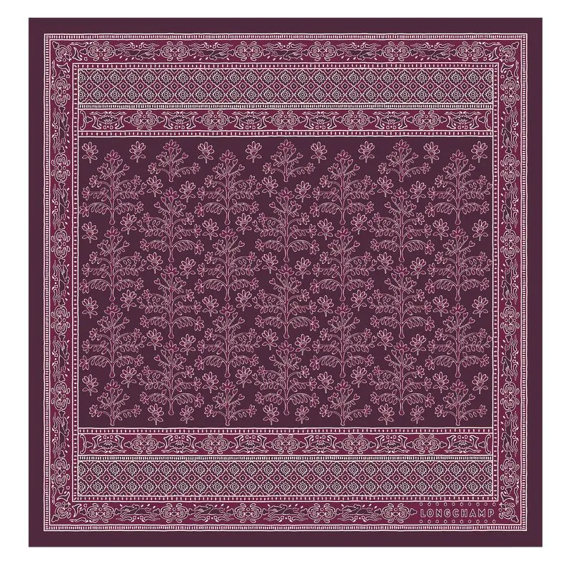 Tree of Life Silk scarf 50 Eggplant - Silk