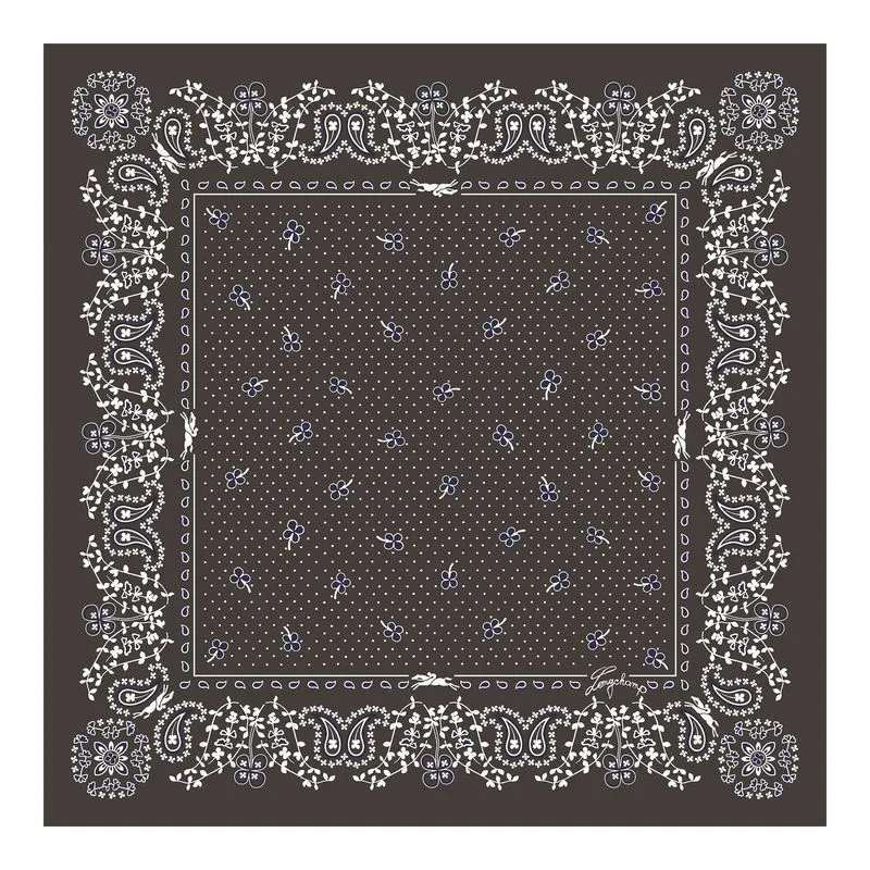 French Bandana Silk scarf 50 Mocha - OTHER