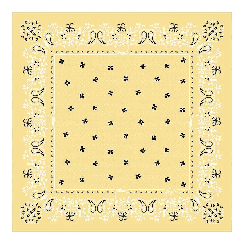 French Bandana Silk scarf 50 Yellow Chick - OTHER