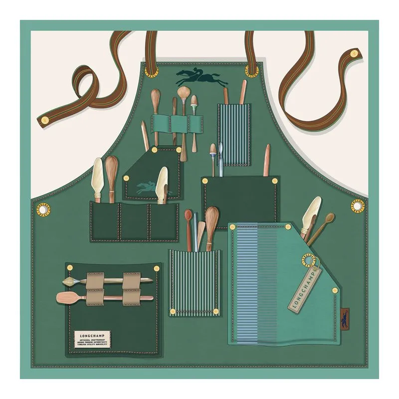 Longchamp Worker Silk scarf 50 British Green - OTHER