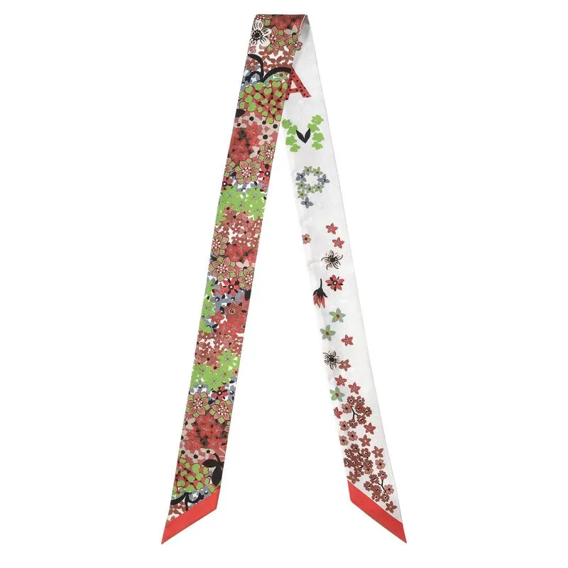 Collier de fleurs Bandeau Paprika - Silk