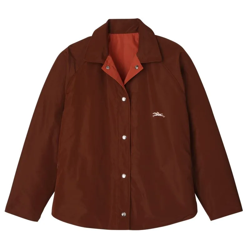 Padded blouson Chestnut/Tomato - Technical taffeta