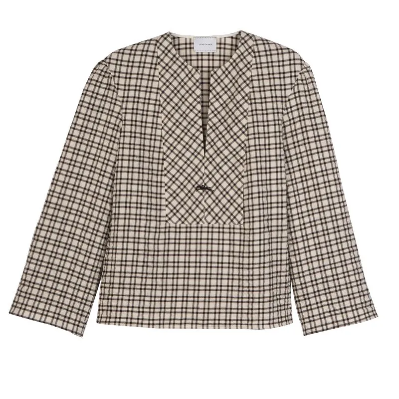 Blouse Ecru - Jacquard cotton