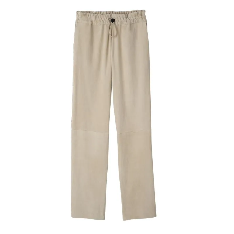 Leather straight pants Linen - Leather