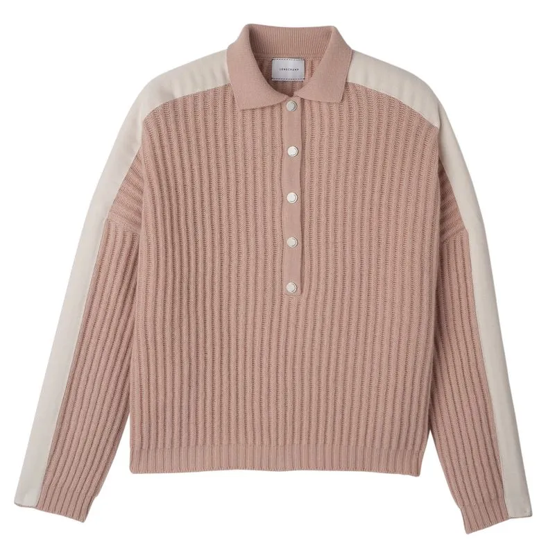 Polo collar jumper Nude - Knit
