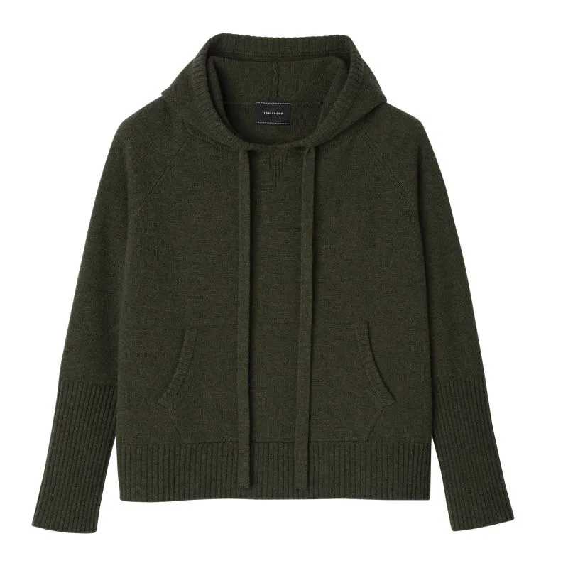 Hoodie jumper Khaki - Knit