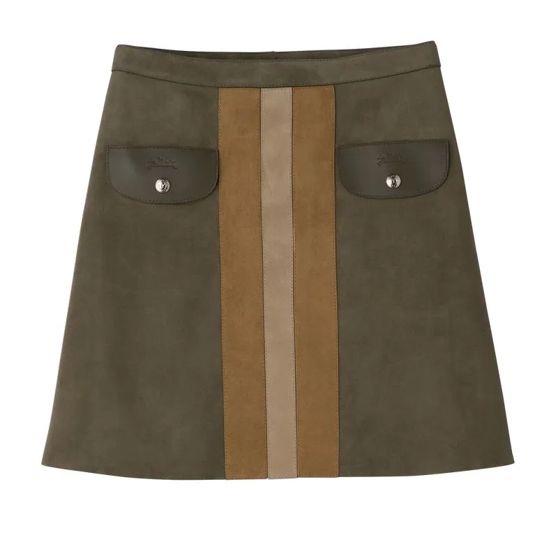 Skirt Khaki - Leather
