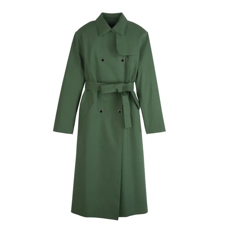 Trench coat British Green - Water-repellent technical canvas