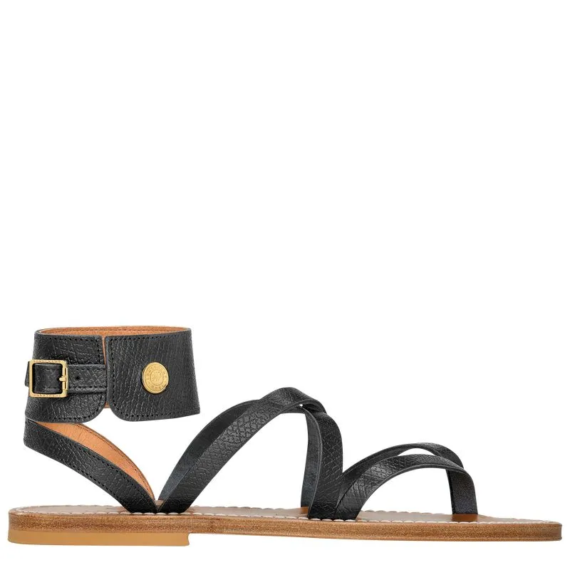 Longchamp x K.Jacques Sandals Black - Leather