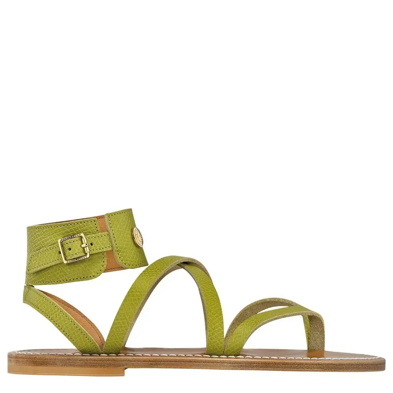 Longchamp x K.Jacques Sandals Kiwi Green - Leather